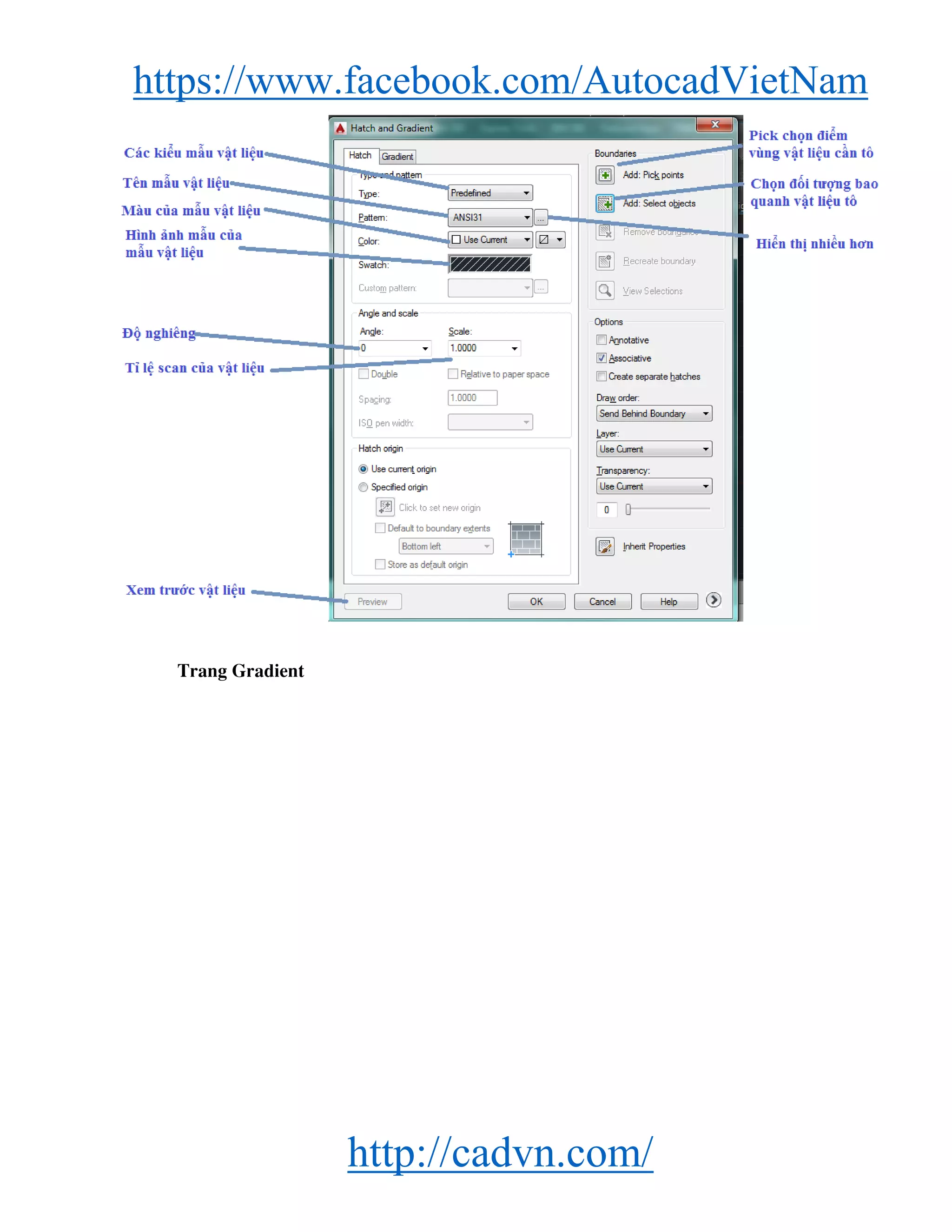 https://www.facebook.com/AutocadVietNam
http://cadvn.com/
Trang Gradient
 