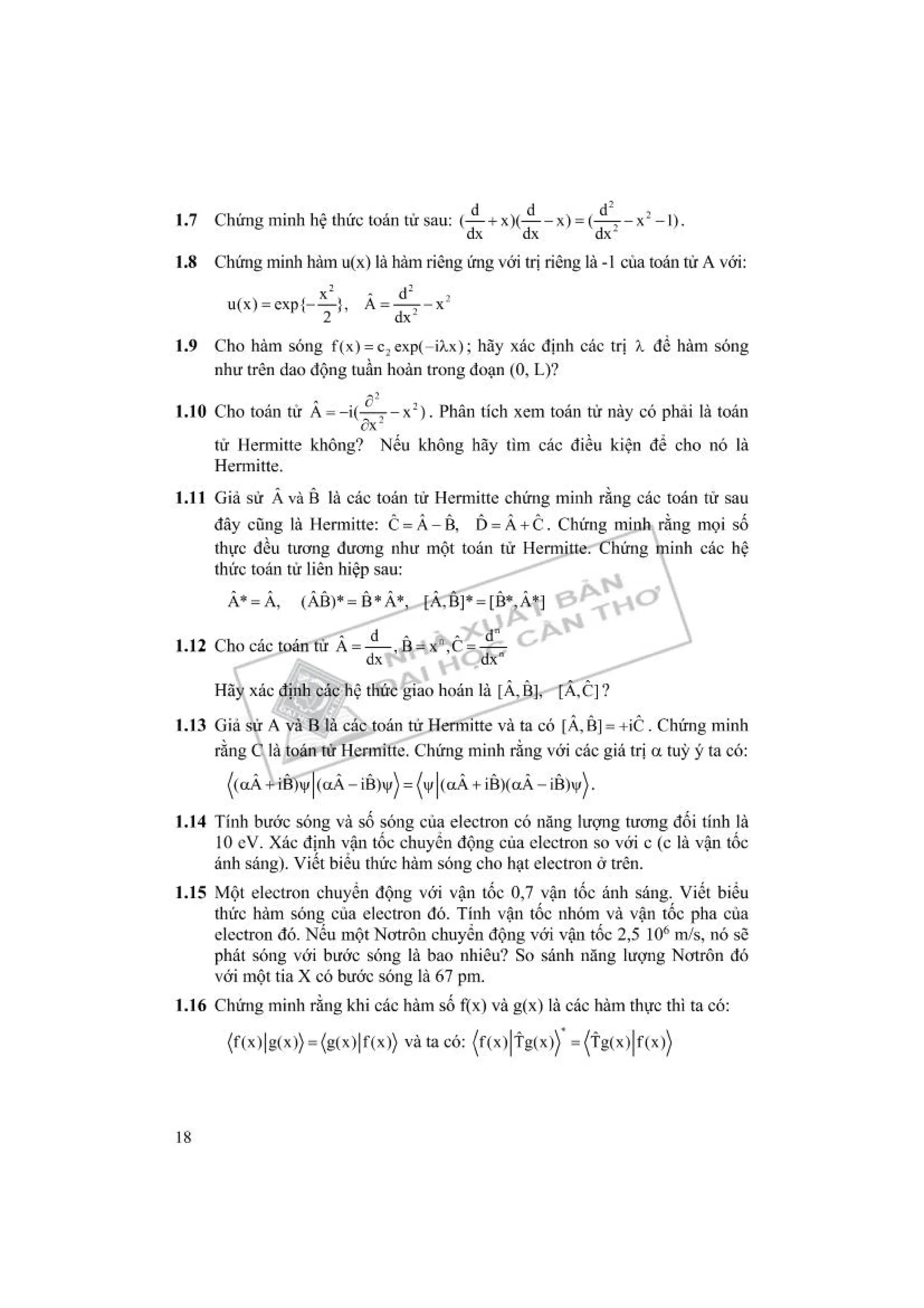 Giáo trình cơ học lượng tử - Trường ĐH Cần Thơ.pdf
