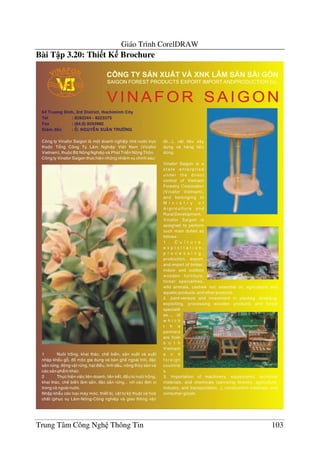 Giáo Trình CorelDRAW
Trung Tâm Công Ngh Thông Tin 103
Bài T p 3.20: Thi t K Brochure
 