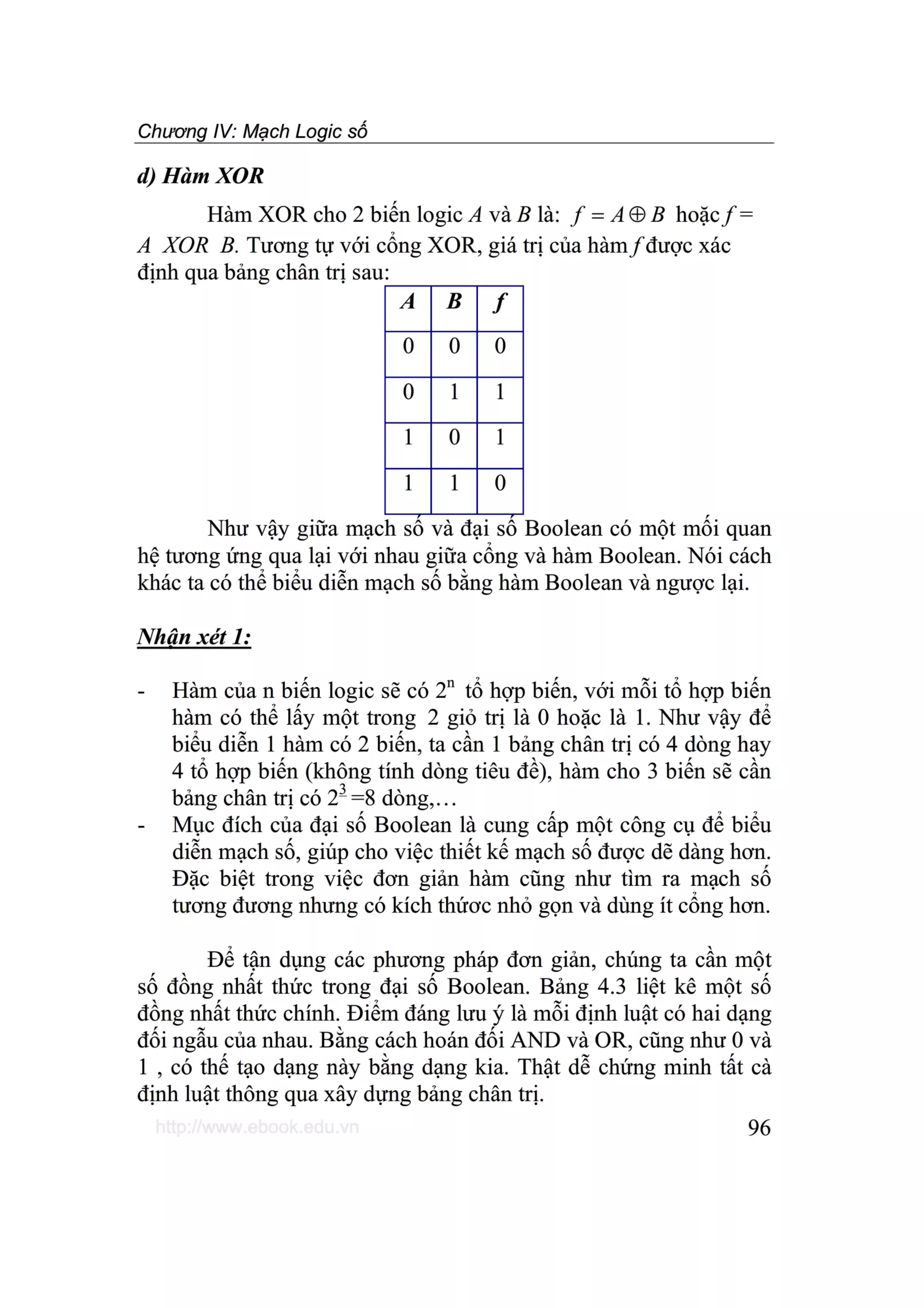 Giáo trình kiến trúc máy tính i   chương 4  mạch logic số - tài liệu, ebook