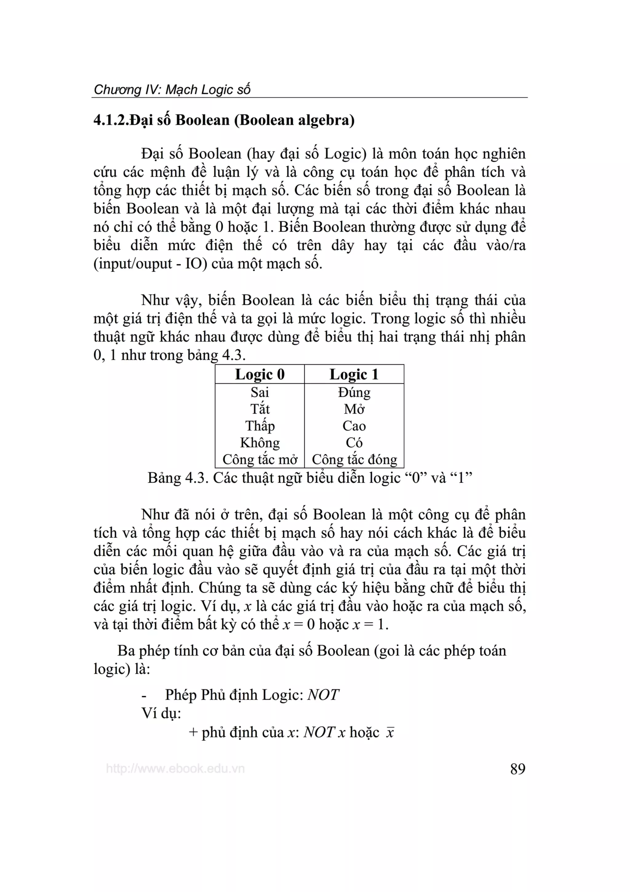 Giáo trình kiến trúc máy tính i   chương 4  mạch logic số - tài liệu, ebook