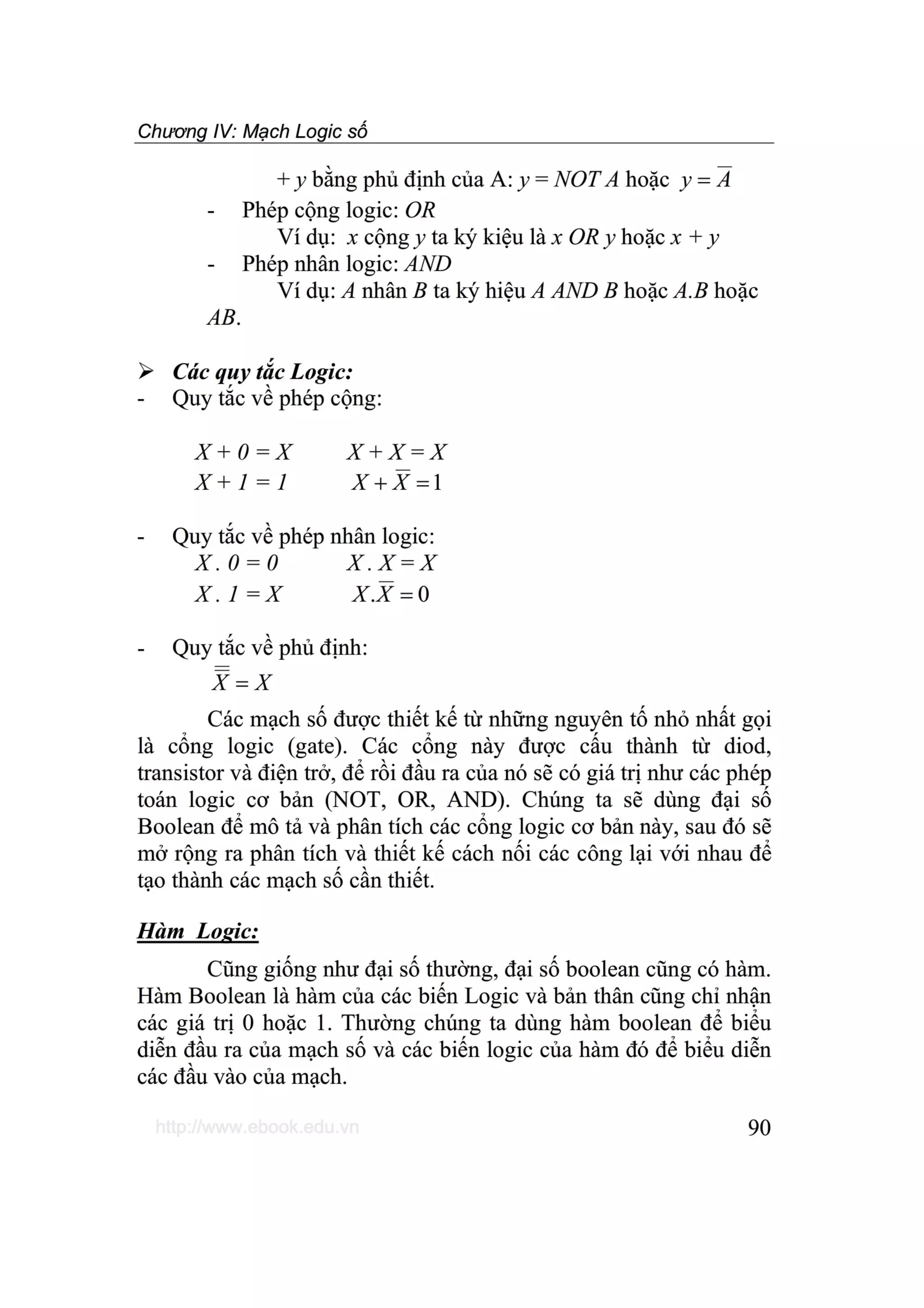 Giáo trình kiến trúc máy tính i   chương 4  mạch logic số - tài liệu, ebook