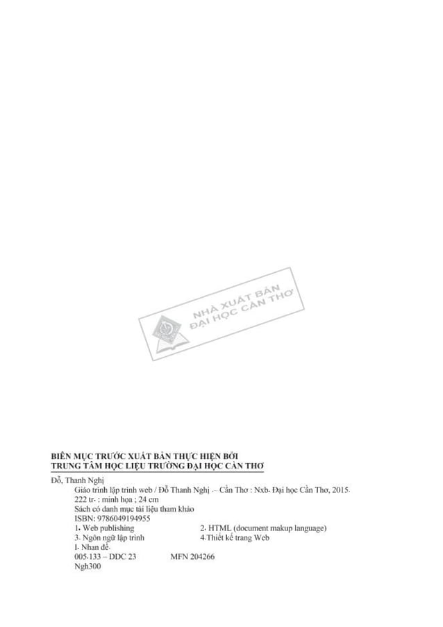 Giáo trình lập trình web - Trường ĐH Cần Thơ.pdf