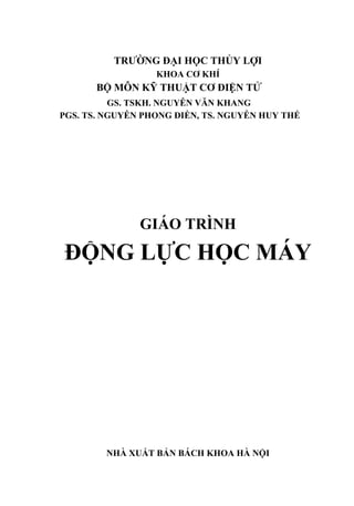 Giáo trình Động lực học máy, Nguyễn Văn Khang.pdf