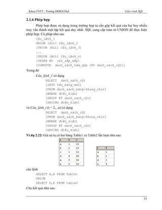 Giáo trình sql | PDF