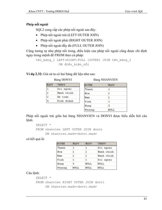 Giáo trình sql | PDF