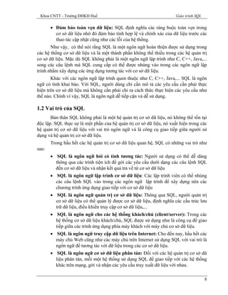 Giáo trình sql | PDF