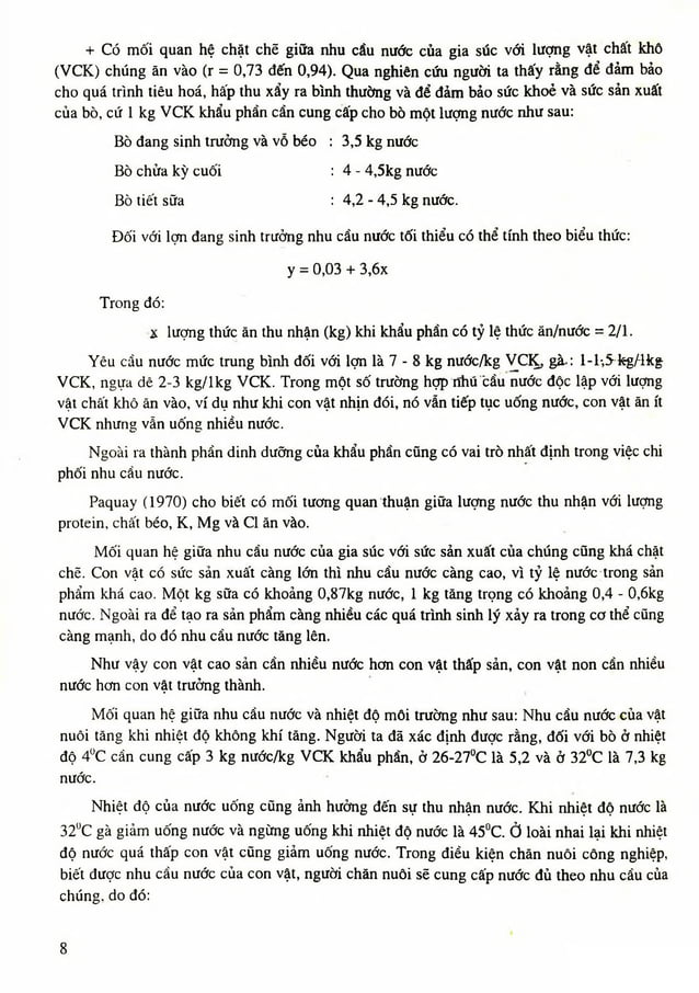 Giáo trình thức ăn và dinh dưỡng gia súc (Sử dụng cho hệ Đại học ...