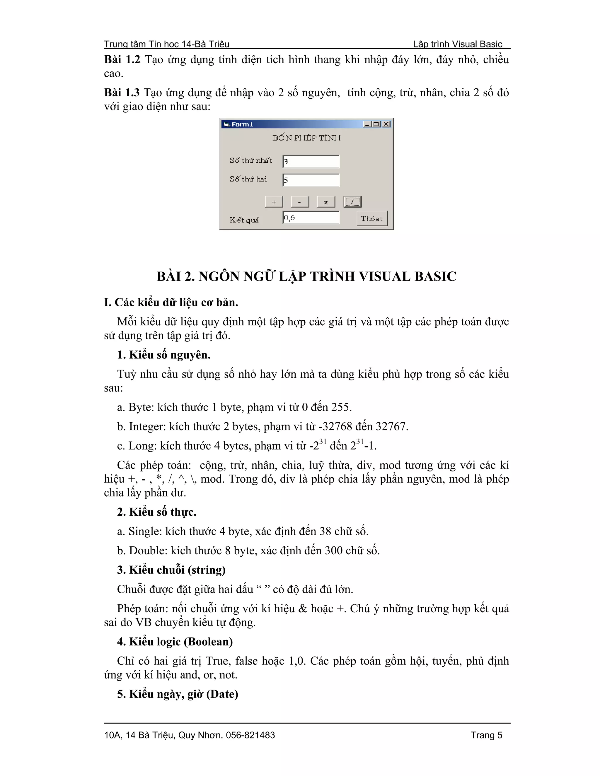Giáo trình visual basic | PDF