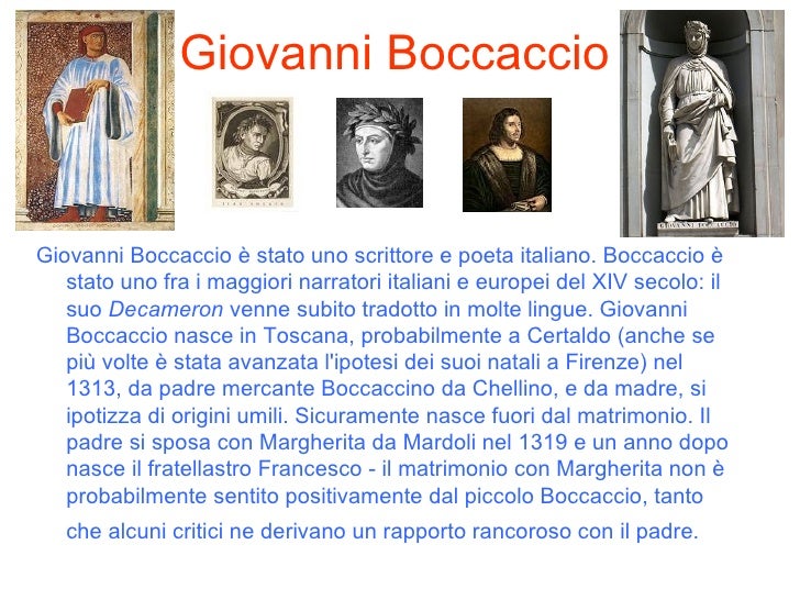 Giovanni Boccaccio La Storia E Le Opere Di Un Grande