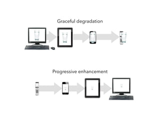 Graceful degradation
Progressive enhancement
 