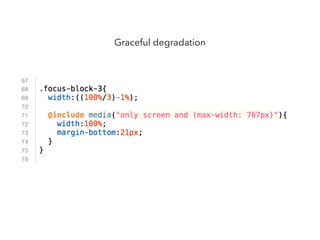 Graceful degradation
 