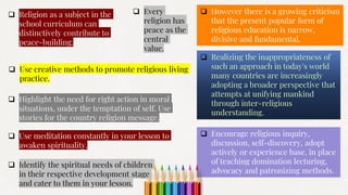Integration of peace in different subjects | PDF