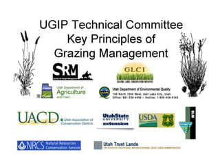 Time, Timing and Intensity of Grazing: Their Effect on Plant Health