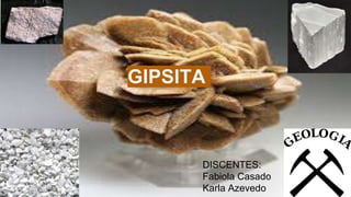 GIPSITA
DISCENTES:
Fabiola Casado
Karla Azevedo
 