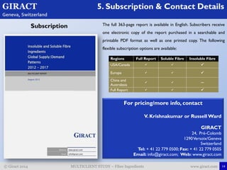 Giract Giract's Fibre Ingredients Study Description | PDF