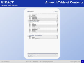 Giract Giract's Fibre Ingredients Study Description | PDF