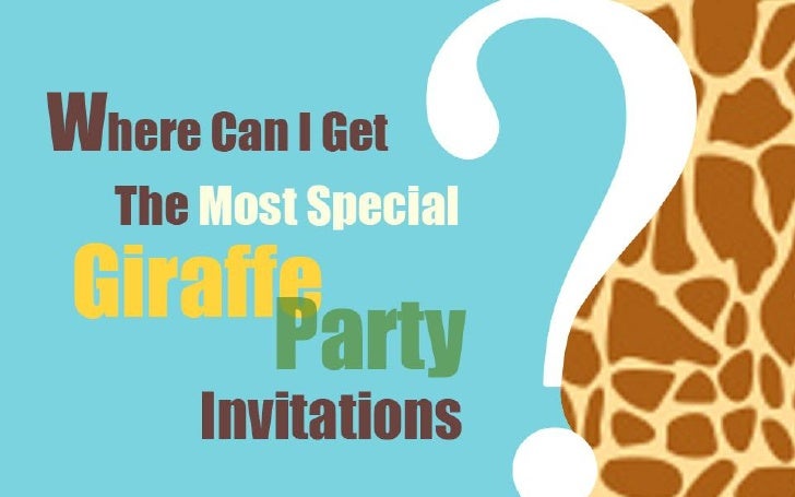 giraffe birthday party invitations