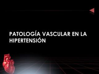 PATOLOGÍA VASCULAR EN LA 
HIPERTENSIÓN 
 