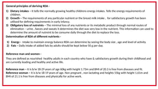 Level 4 Rda Worksheets NUTRITIONAL STATUS ASSESSMENT AND RECOMNDED DAILY ALLOWANCES.pptx