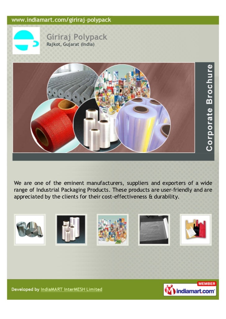 Giriraj Polypack, Rajkot,, Plastic Films Rolls Bags Granules