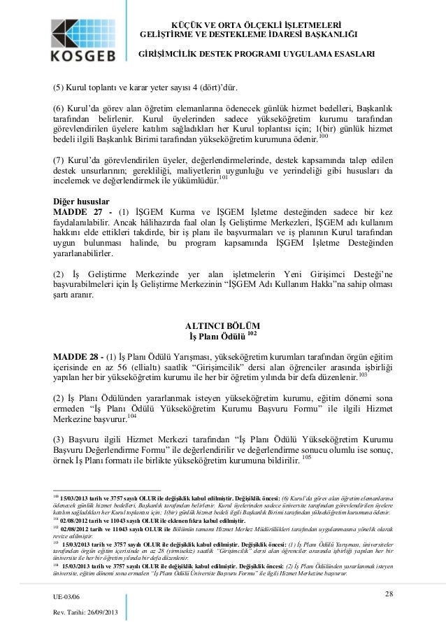 Girisimcilik Uygulama Esaslari
