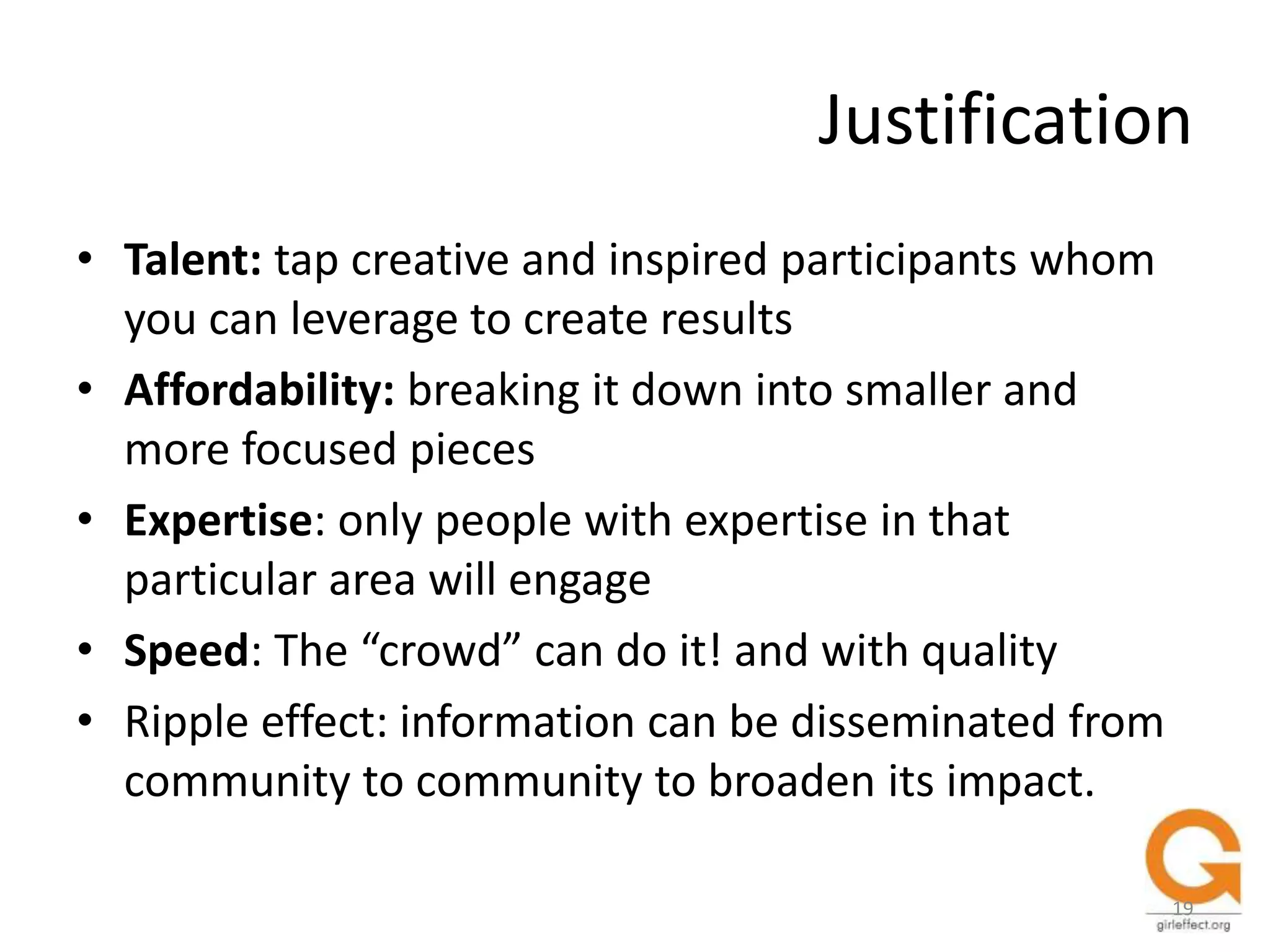 Western Europe Current Business Model C SegmentsPartner NetworkKey ActivitiesOfferC RelationshipRaise awareness about empowering adolescent girls as a solution to global poverty.