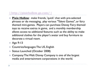 Girlgames and girl MMOs