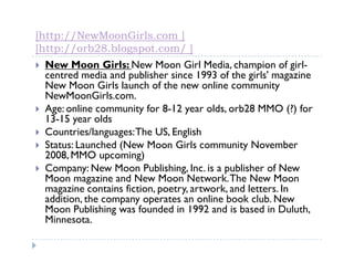 Girlgames and girl MMOs