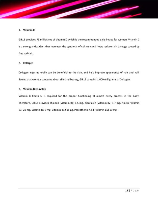 Girls Energy Drink Business Plan