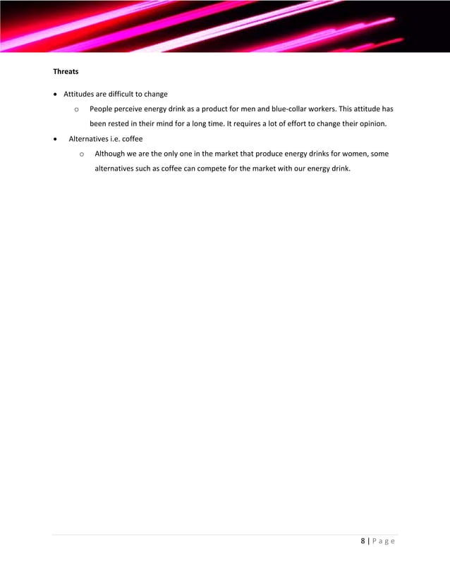 Girls Energy Drink Business Plan