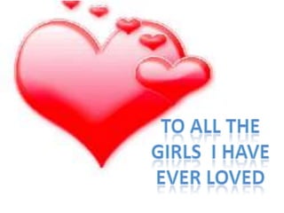 To all the Girls  I have Ever loved 
