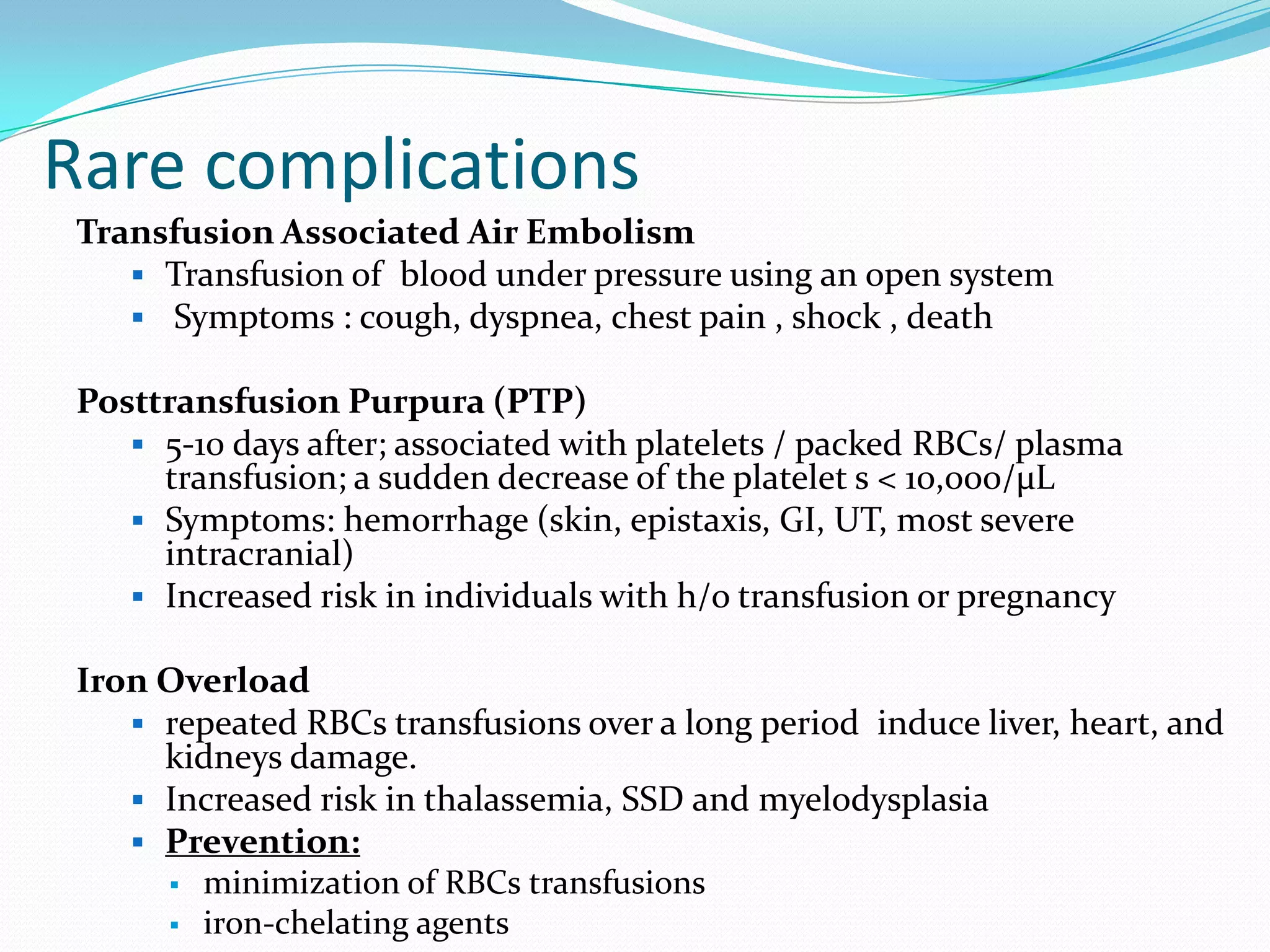 there is a rapid anamnestic response after transfusion leading to hemolysis. Hemolytic transfusion reactions -treatment Stop transfusion as soon as reaction is suspected, and replace the donor blood with normal saline.
