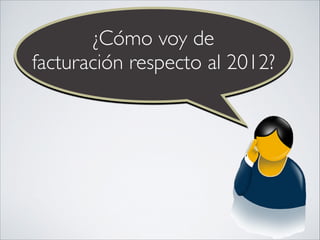 ¿Cómo voy de
facturación respecto al 2012?

 