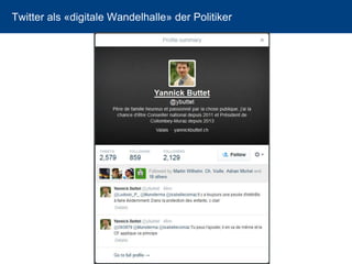 Twitter als «digitale Wandelhalle» der Politiker 
24 
 