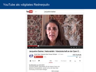 YouTube als «digitales Rednerpult» 
25 
 