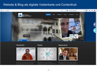 Website & Blog als digitale Visitenkarte und Contenthub 
29 
 