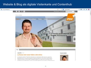 Website & Blog als digitale Visitenkarte und Contenthub 
31 
 