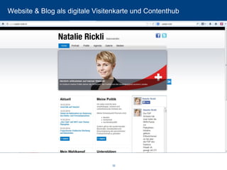 Website & Blog als digitale Visitenkarte und Contenthub 
32 
 