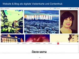 Website & Blog als digitale Visitenkarte und Contenthub 
34 
 