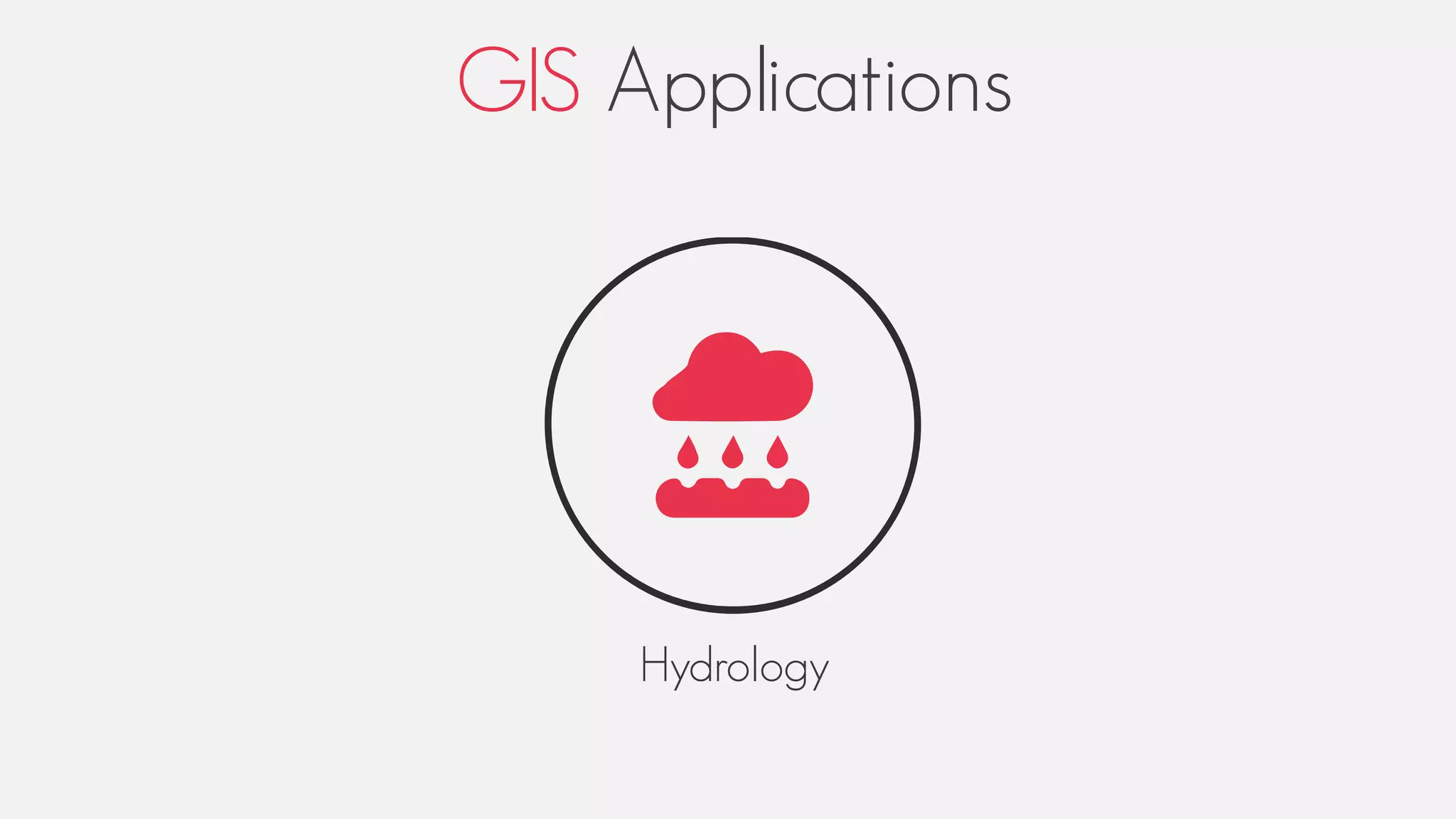 GIS Applications
Hydrology
 