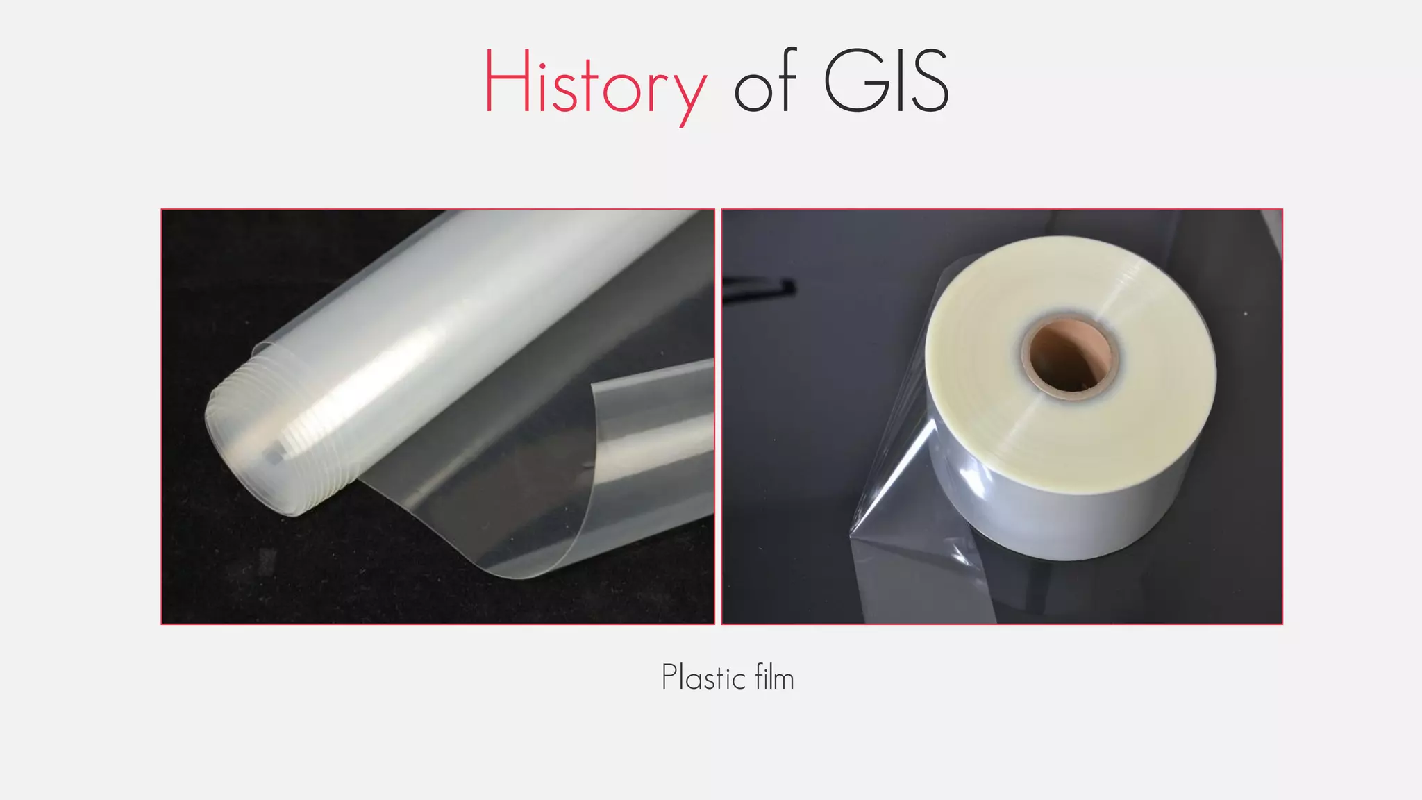History of GIS
Plastic film
 