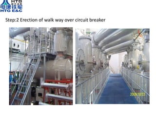 Step:2 Erection of walk way over circuit breaker
 