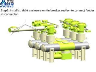 Step6: install straight enclosure on tie breaker section to connect feeder
disconnector.
 