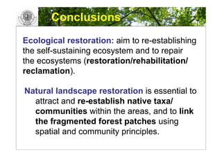 GIS and landscape Restoration
