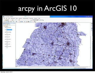 arcpy in ArcGIS 10




Saturday, June 9, 2012
 