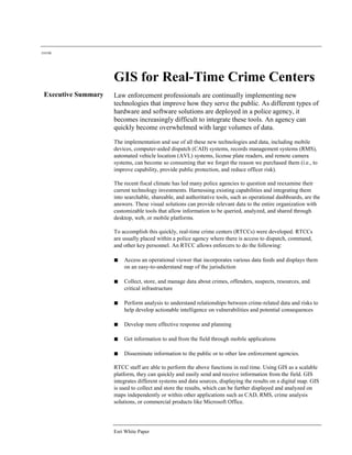 Gis For Real Time Crime Centers Pdf
