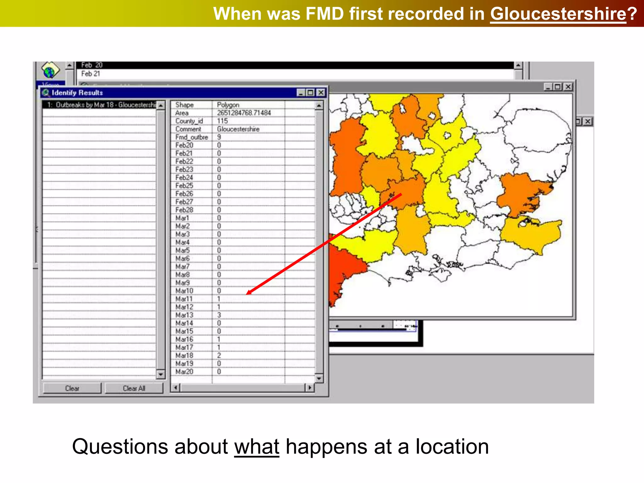 When was FMD first recorded in Gloucestershire?




Questions about what happens at a location
 