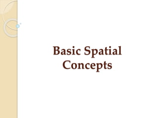 Basic Spatial
Concepts
 