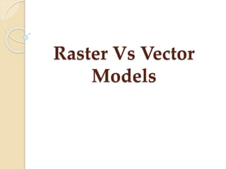 Raster Vs Vector
Models
 